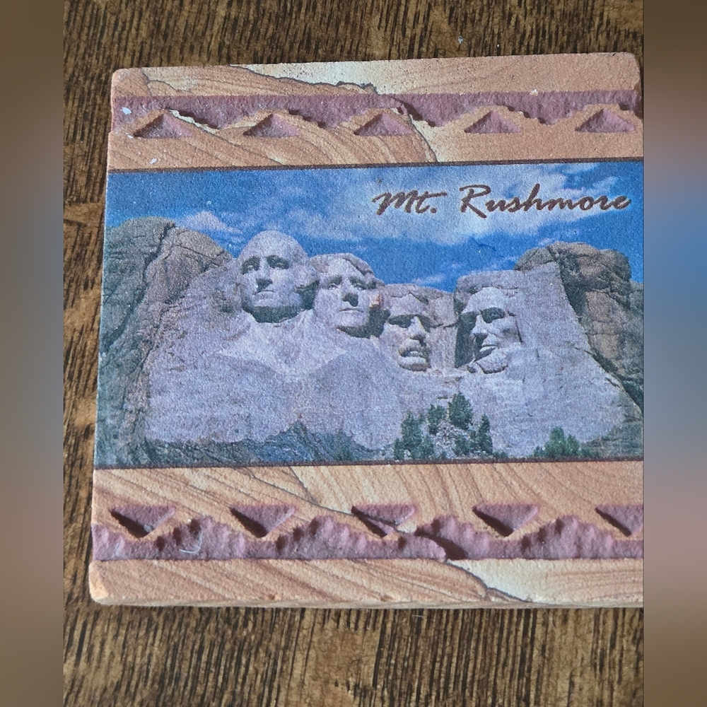 Thirstystone Cork Backed 4" X 4" Coaster of Mt. Rushmore (1)